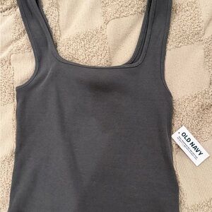 Old Navy Gray Women's Square Neck Crop Top